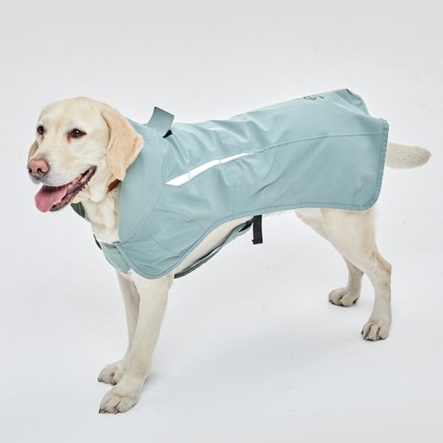 슈펫 넥레인자켓 강아지옷 레인코트 (카키)