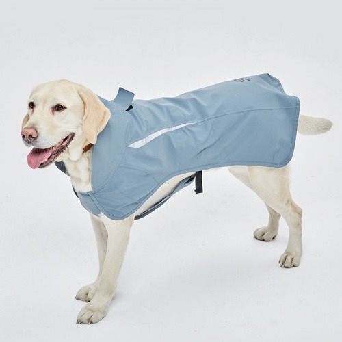 슈펫 넥레인자켓 강아지옷 레인코트 (그레이)